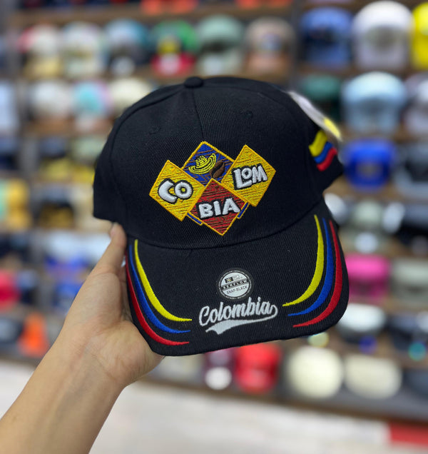 GORRA- COLOMBIA NEGRA CUADROS