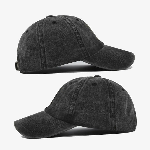 GORRA BASIC PERSONALIZADA NEGRA PRELAVADA